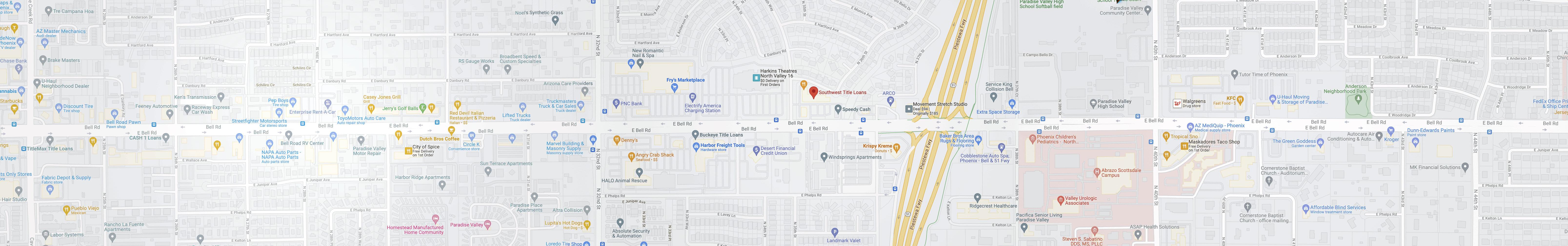 North Phoenix/Scottsdale Store Map